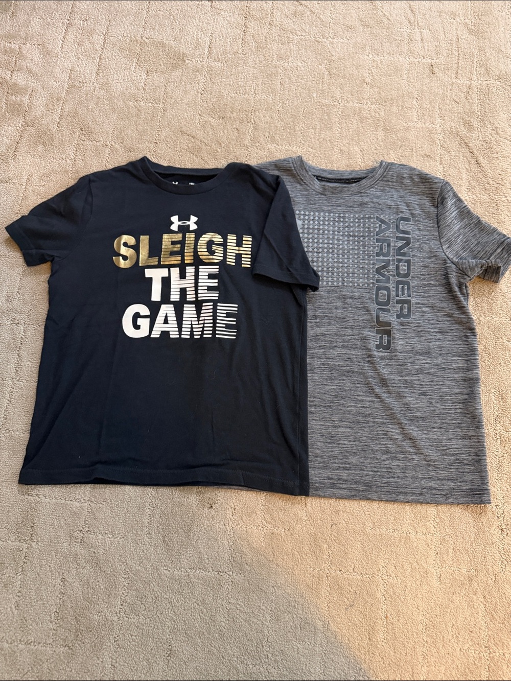 Under Armour Kids' Short Sleeve Tees - Black & Gray